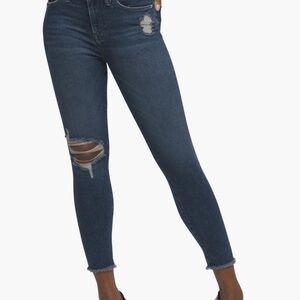 Good American Dark Blue Distressed Skinny Jeans